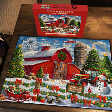 Puzzle fienile di Natale 1000 pezzi